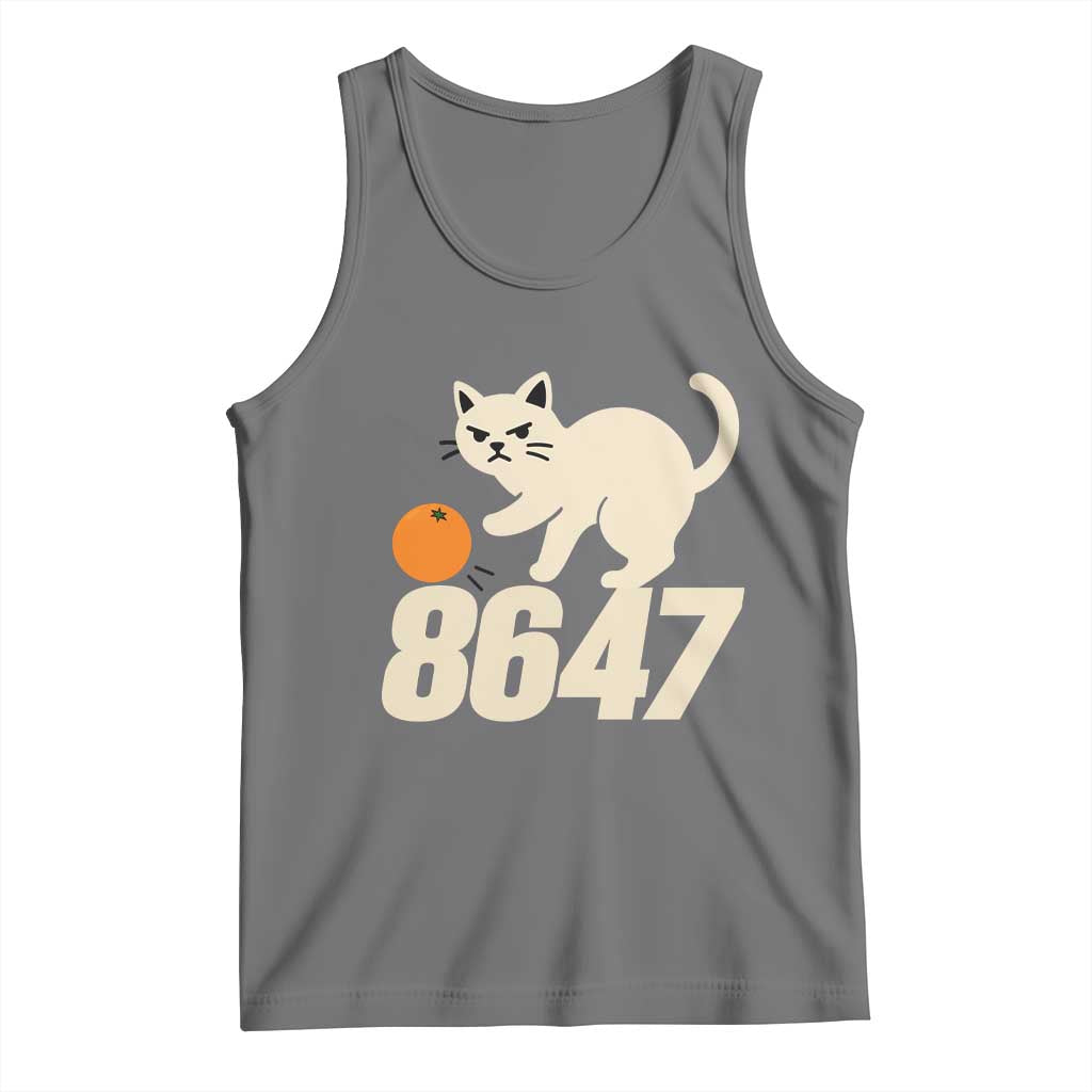 8647 FDT Tank Top Funny Cat Political Meme TS14 Black Heather Print Your Wear