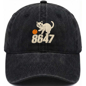 8647 FDT Washed Cotton Baseball Cap Funny Cat Political Meme TS14 Print Your Wear