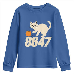 8647 FDT Youth Sweatshirt Funny Cat Political Meme TS14 Royal Blue Print Your Wear