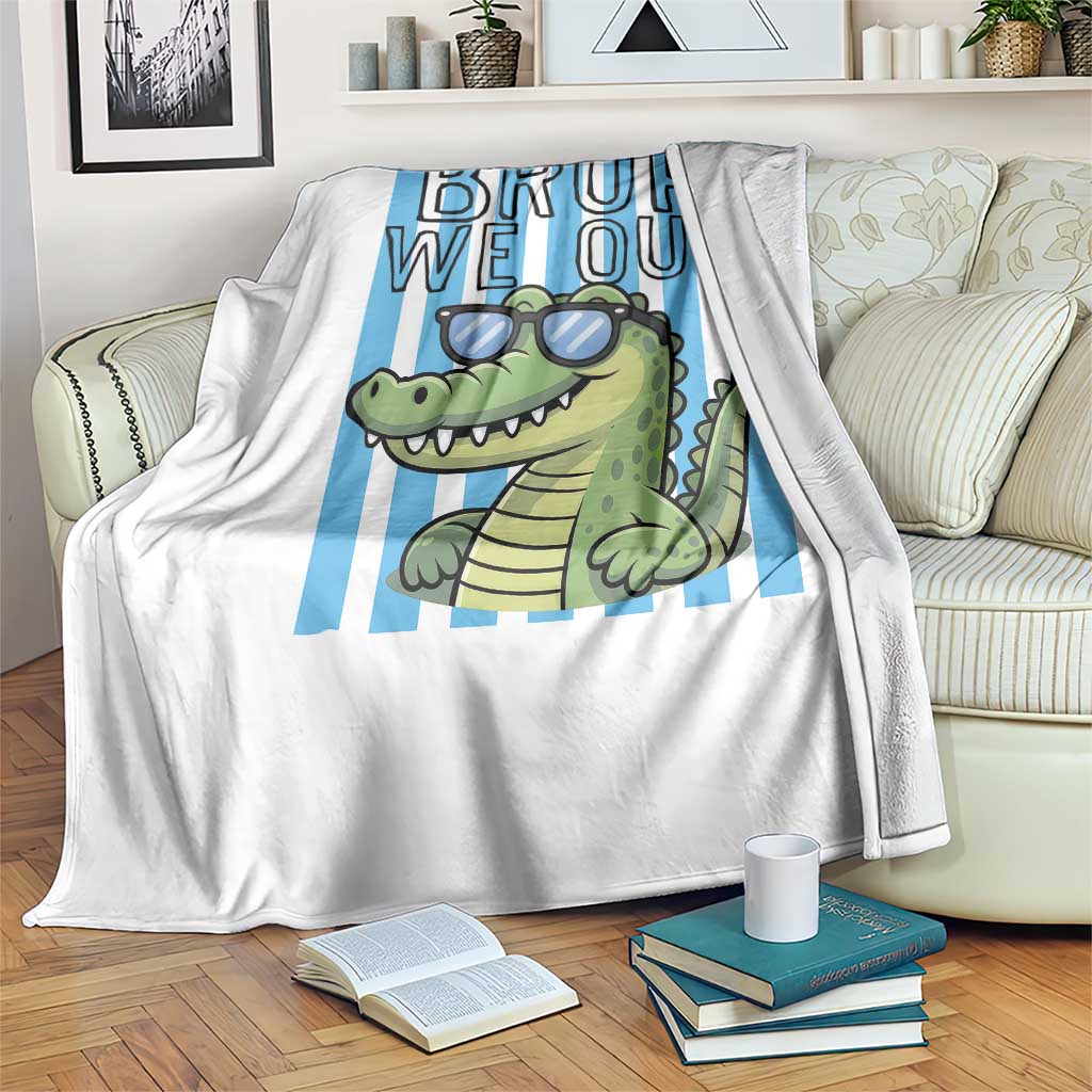 Bruh We Out Alligator Throw Blanket Last Day of School Teacher TS14 Print Your Wear