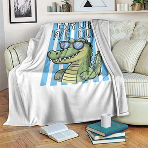 Bruh We Out Alligator Throw Blanket Last Day of School Teacher TS14 Print Your Wear