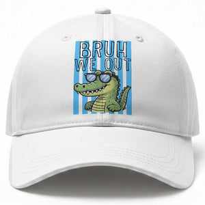Bruh We Out Alligator Baseball Cap Last Day of School Teacher TS14 Print Your Wear