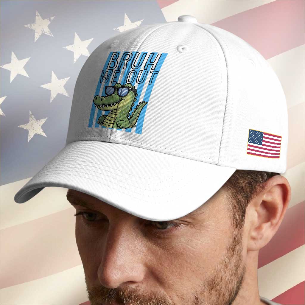 Bruh We Out Alligator Baseball Cap Last Day of School Teacher TS14 Print Your Wear