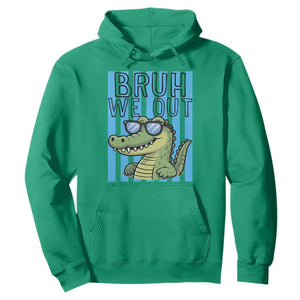 Bruh We Out Alligator Hoodie Last Day of School Teacher TS14 Irish Green Print Your Wear