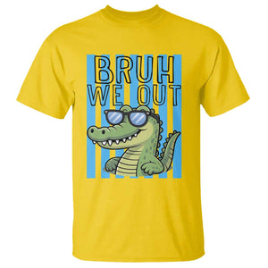 Bruh We Out Alligator T Shirt Last Day of School Teacher TS14 Daisy Print Your Wear