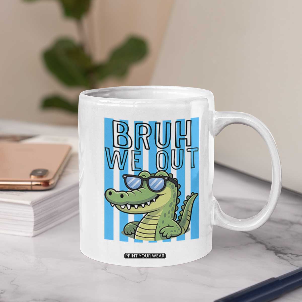 Bruh We Out Alligator Coffee Mug Last Day of School Teacher TS14 Print Your Wear