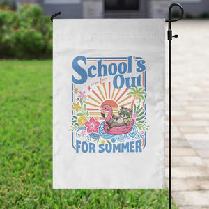 School's Out For Summer Garden Flag Funny Raccoon Last Day of School Teacher TS14 Print Your Wear