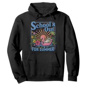 School's Out For Summer Hoodie Funny Raccoon Last Day of School Teacher TS14 Black Print Your Wear
