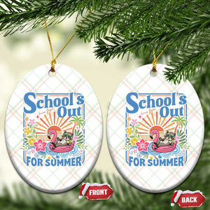 School's Out For Summer Ceramic Ornament Funny Raccoon Last Day of School Teacher TS14 Print Your Wear