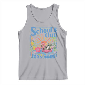 School's Out For Summer Tank Top Funny Raccoon Last Day of School Teacher TS14 Athletic Heather Print Your Wear