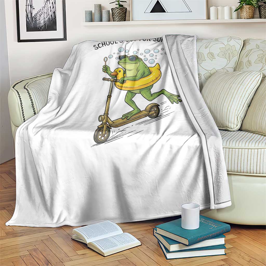 School's Out For Summer Throw Blanket Funny Frog Last Day of School Teacher TS14 Print Your Wear