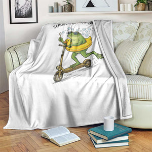 School's Out For Summer Throw Blanket Funny Frog Last Day of School Teacher TS14 Print Your Wear