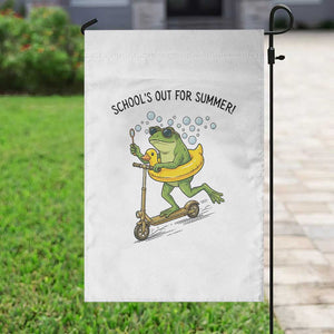 School's Out For Summer Garden Flag Funny Frog Last Day of School Teacher TS14 Print Your Wear
