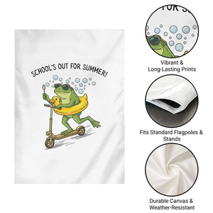 School's Out For Summer Garden Flag Funny Frog Last Day of School Teacher TS14 Print Your Wear