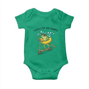 School's Out For Summer Baby Onesie Funny Frog Last Day of School Teacher TS14 Irish Green Print Your Wear