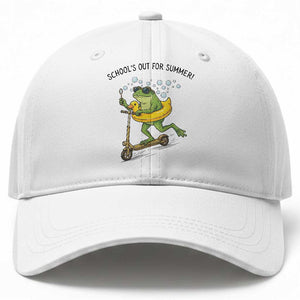 School's Out For Summer Baseball Cap Funny Frog Last Day of School Teacher TS14 Print Your Wear