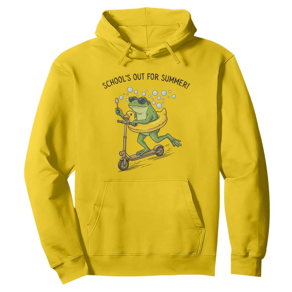 School's Out For Summer Hoodie Funny Frog Last Day of School Teacher TS14 Daisy Print Your Wear