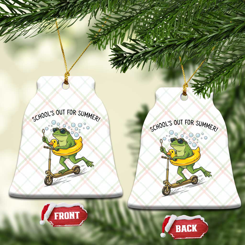 School's Out For Summer Ceramic Ornament Funny Frog Last Day of School Teacher TS14 Print Your Wear