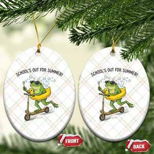 School's Out For Summer Ceramic Ornament Funny Frog Last Day of School Teacher TS14 Print Your Wear