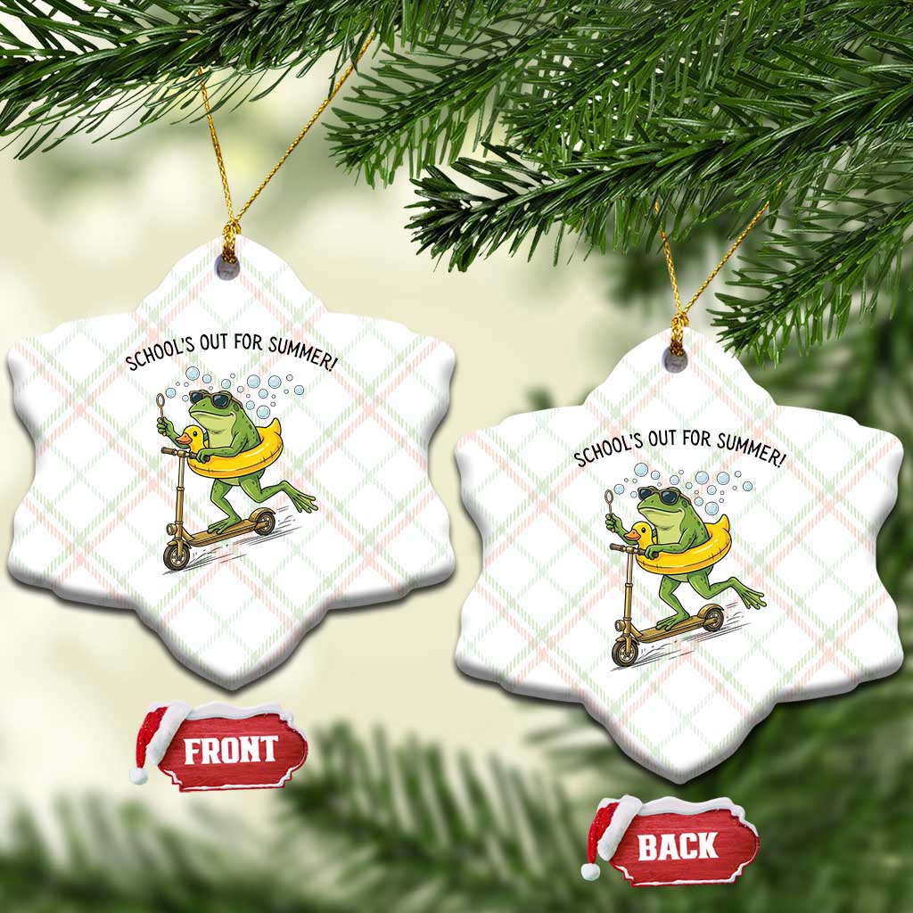 School's Out For Summer Ceramic Ornament Funny Frog Last Day of School Teacher TS14 Print Your Wear