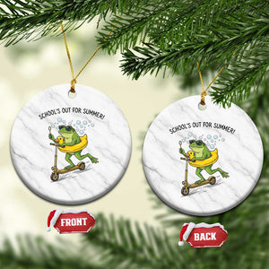 School's Out For Summer Ceramic Ornament Funny Frog Last Day of School Teacher TS14 1pc White Marble Print Your Wear
