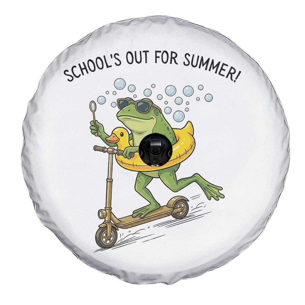 School's Out For Summer Spare Tire Cover Funny Frog Last Day of School Teacher TS14 Print Your Wear