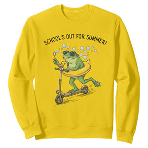 School's Out For Summer Sweatshirt Funny Frog Last Day of School Teacher TS14 Daisy Print Your Wear