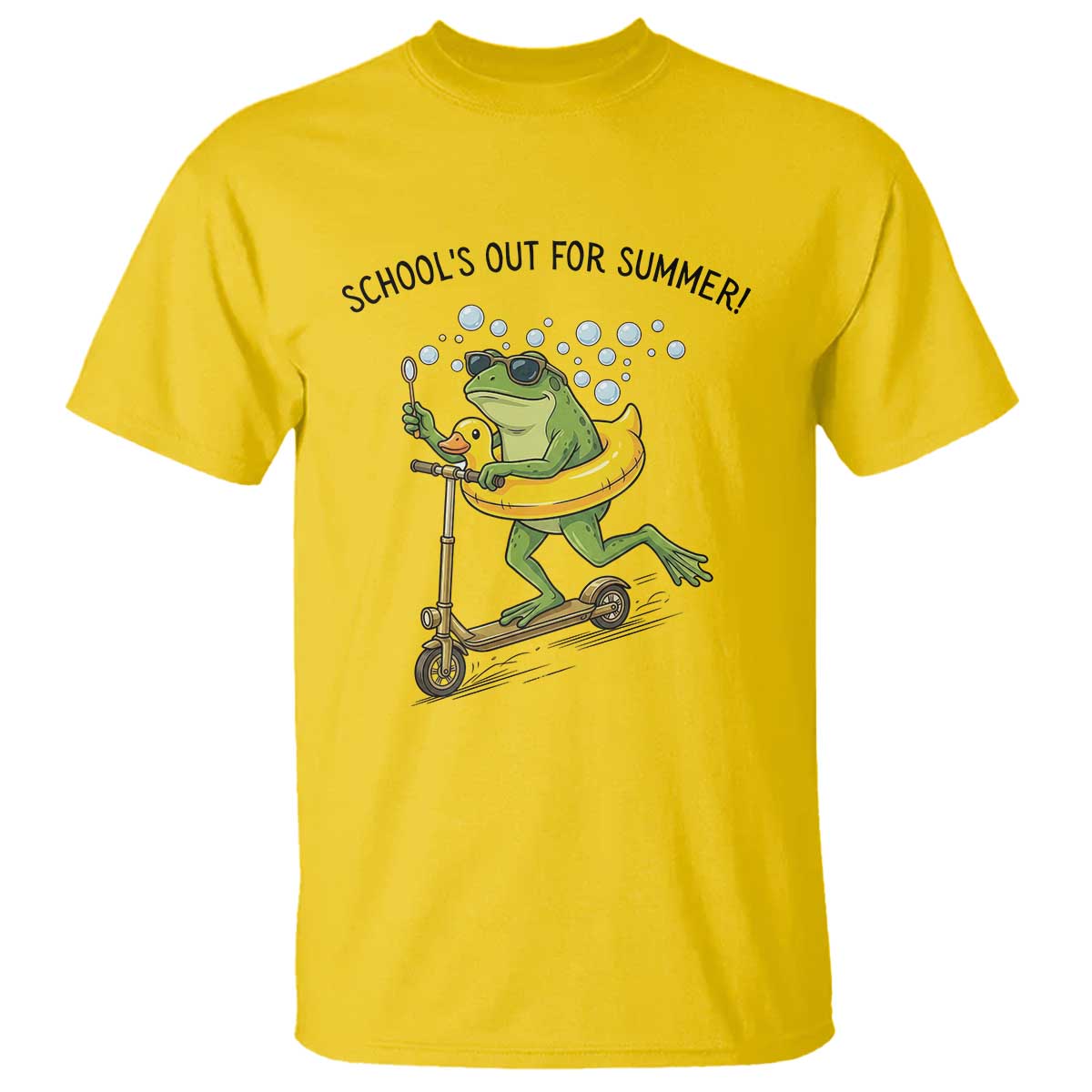 School's Out For Summer T Shirt Funny Frog Last Day of School Teacher TS14 Daisy Print Your Wear