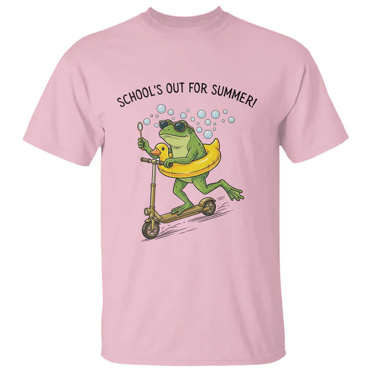 School's Out For Summer T Shirt Funny Frog Last Day of School Teacher TS14 Light Pink Print Your Wear
