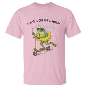 School's Out For Summer T Shirt Funny Frog Last Day of School Teacher TS14 Light Pink Print Your Wear