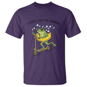 School's Out For Summer T Shirt Funny Frog Last Day of School Teacher TS14 Purple Print Your Wear