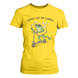 School's Out For Summer T Shirt For Women Funny Frog Last Day of School Teacher TS14 Daisy Print Your Wear