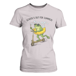 School's Out For Summer T Shirt For Women Funny Frog Last Day of School Teacher TS14 Ice Gray Print Your Wear