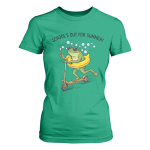 School's Out For Summer T Shirt For Women Funny Frog Last Day of School Teacher TS14 Irish Green Print Your Wear
