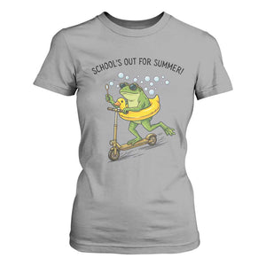 School's Out For Summer T Shirt For Women Funny Frog Last Day of School Teacher TS14 Sport Gray Print Your Wear