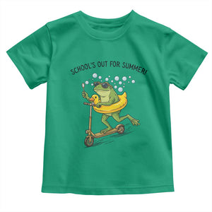 School's Out For Summer Toddler T Shirt Funny Frog Last Day of School Teacher TS14 Irish Green Print Your Wear