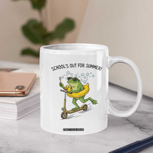 School's Out For Summer Coffee Mug Funny Frog Last Day of School Teacher TS14 Print Your Wear