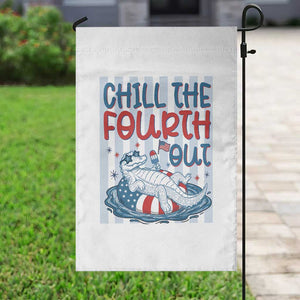Chill The Fourth Out Garden Flag Funny Alligator 4th Of July TS14 Print Your Wear