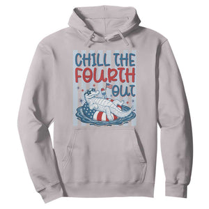 Chill The Fourth Out Hoodie Funny Alligator 4th Of July TS14 Ice Gray Print Your Wear