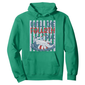 Chill The Fourth Out Hoodie Funny Alligator 4th Of July TS14 Irish Green Print Your Wear