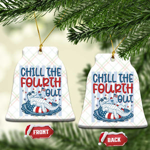 Chill The Fourth Out Ceramic Ornament Funny Alligator 4th Of July TS14 Print Your Wear
