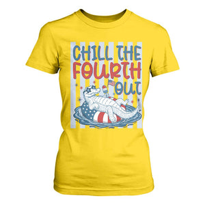 Chill The Fourth Out T Shirt For Women Funny Alligator 4th Of July TS14 Daisy Print Your Wear