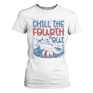 Chill The Fourth Out T Shirt For Women Funny Alligator 4th Of July TS14 White Print Your Wear