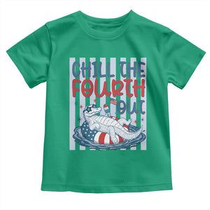Chill The Fourth Out Toddler T Shirt Funny Alligator 4th Of July TS14 Irish Green Print Your Wear