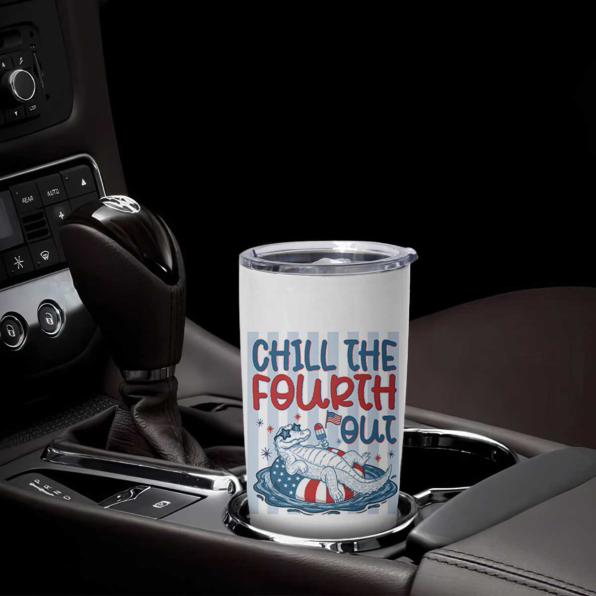 Chill The Fourth Out Tumbler Cup Funny Alligator 4th Of July TS14 Print Your Wear