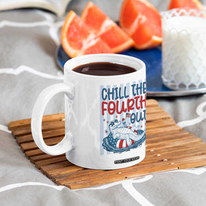 Chill The Fourth Out Coffee Mug Funny Alligator 4th Of July TS14 Print Your Wear
