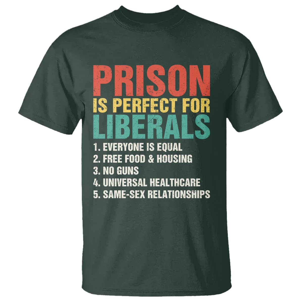 Prison Is Perfect For Liberals T Shirt Funny Anti Liberal Quote