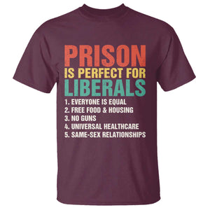 Prison Is Perfect For Liberals T Shirt Funny Anti Liberal Quote