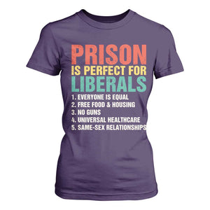 Prison Is Perfect For Liberals T Shirt For Women Funny Anti Liberal Quote