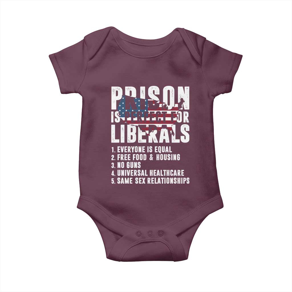 Prison Is Perfect For Liberals Baby Onesie Anti Liberal Quote